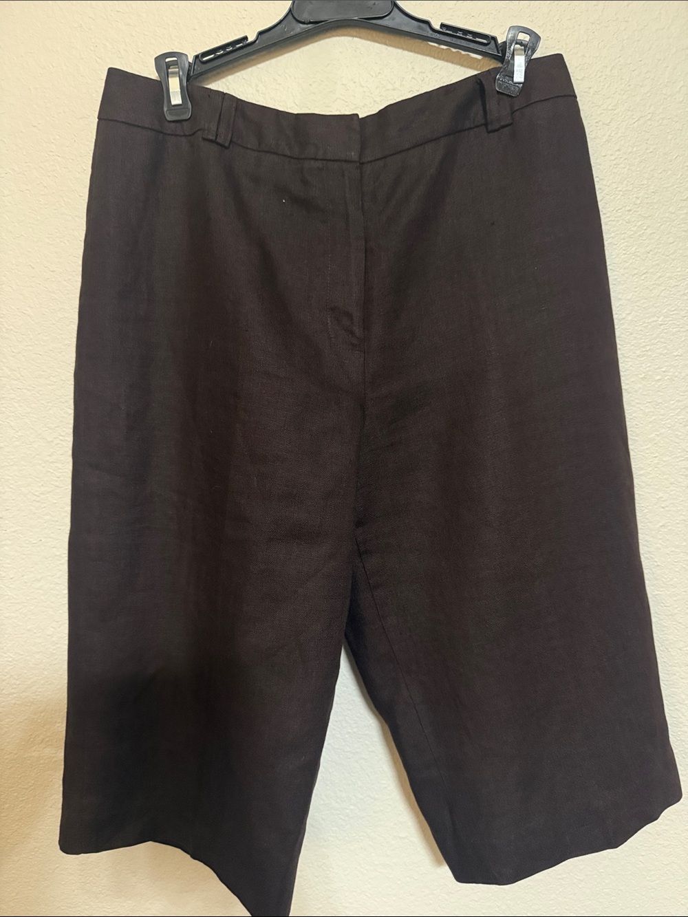 Talbots Petites Dark Brown Linen Top